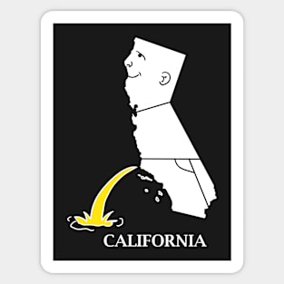 A funny map of California Sticker